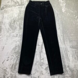 Brooks Brothers Velvet Pants Womens Sz 2 Fits‎ 24" Black Dress Career Trouser
